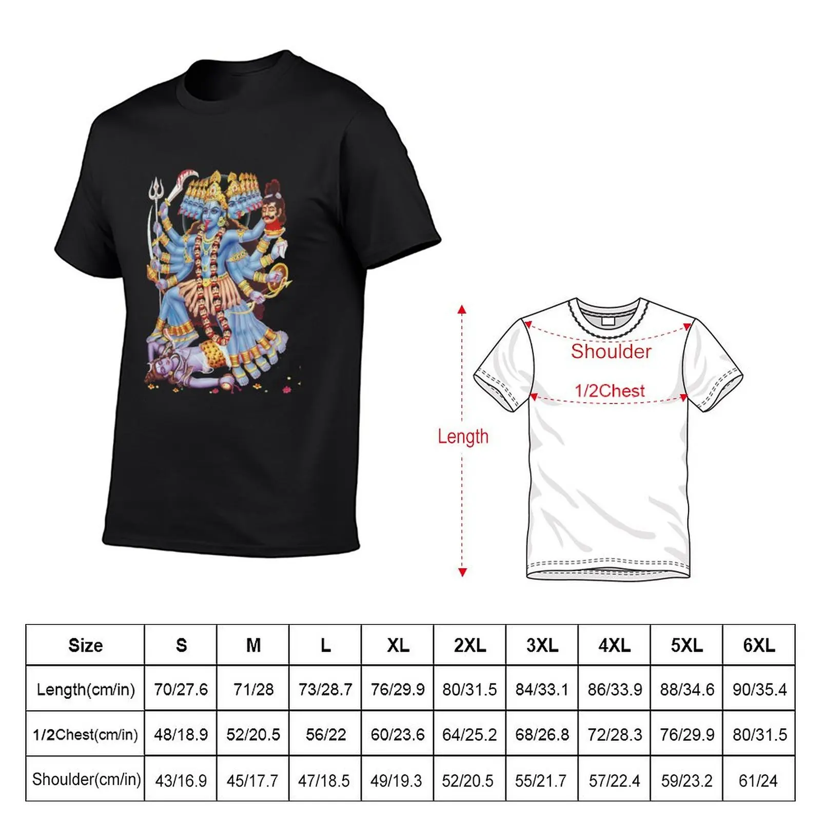 Kali, Kalika or Shyama Hindu Goddess T-Shirt tees vintage hippie clothes mens graphic t-shirts big and tall image 5