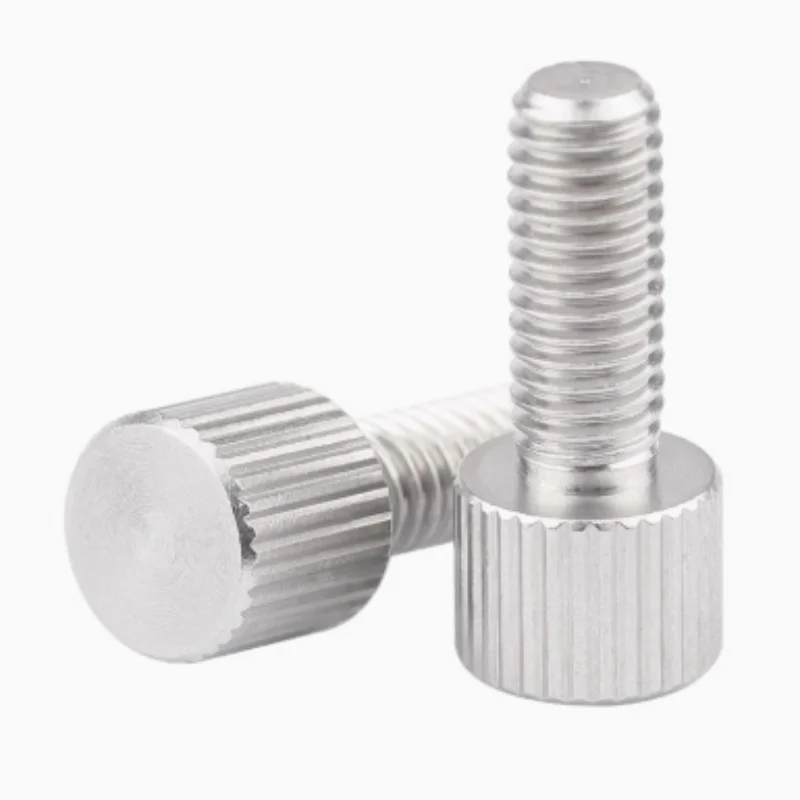 2~10PCS M2 M2.5 M3 M4 M5 M6 304 A2-70  GB836 Small Head Stainless Steel Thumb Screw Metric Knurled Head Manual Adjustment Screws