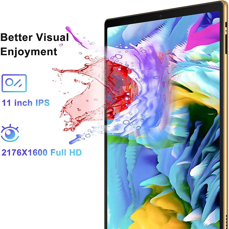 Global Version Yestel Tablet 11 inch 128 GB Octa Core 9500 mAh Tablete PC Dual Camera 120Hz 2K IPS Display Tablet Android 11