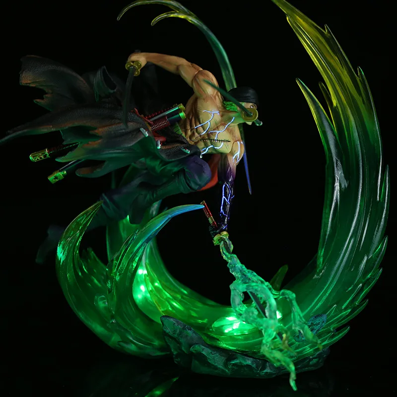 24Cm Bandai Pirate King's Handsome Handsome Handsome Boy Loves Ghost Island Solon Solo Luminescent Fluorescent Handmade Ornament