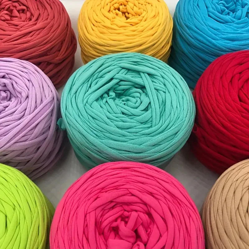 1pc 2cm Wide T-shirt Yarn,Woven Fabric Knitted Yarn 200g Yarn ,For Hand Made DIY Bags, Blankets, Cushions, Dolls