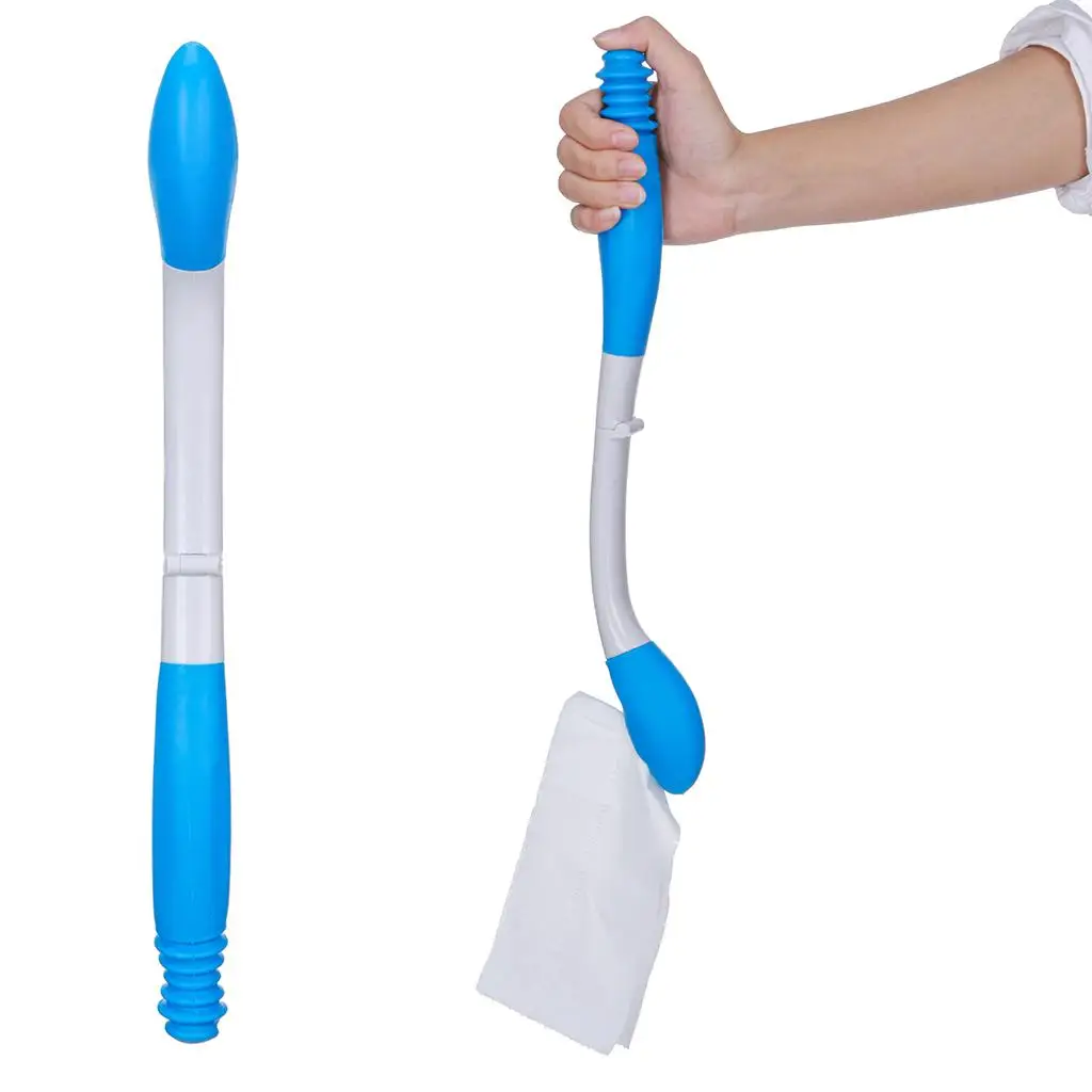 Toilet Aids for Wiping Bathroom Wipe Assistance Bottom Long Handle Reach Comfort Wiper Self Wipe Assist Holder Toilet Paper Grip