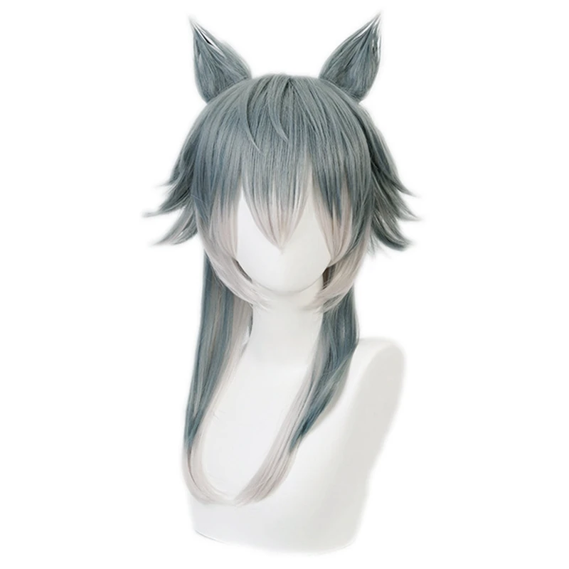 Аниме BEASTARS Legoshi, парик для косплея с волчьими ушками, персонализированные звери, градиентные цвета, термостойкие парики для волос + шапочка для парика