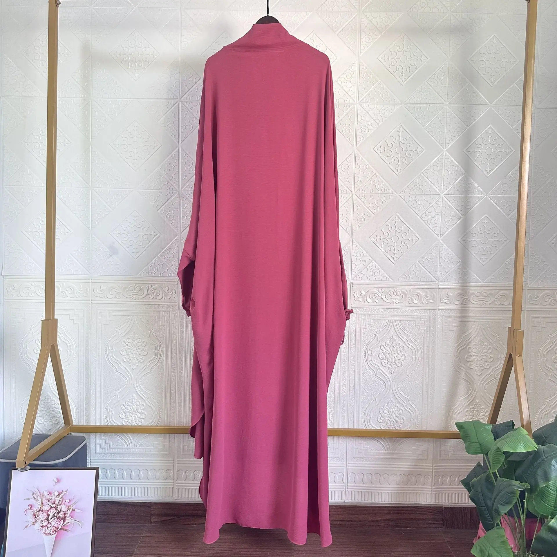 One Piece Amira Abaya Long Khimar Muslim Women Overhead Hijab Maxi Dress Turkey Eid Ramadan Kaftan Prayer Garment Burqa Clothing