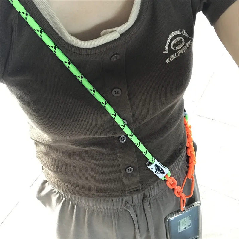 Colorful Woven Crossbody Mobile Phone Lanyard Strap Rope Sports Outdoor Universal Phone Case Anti-Lost Lanyard