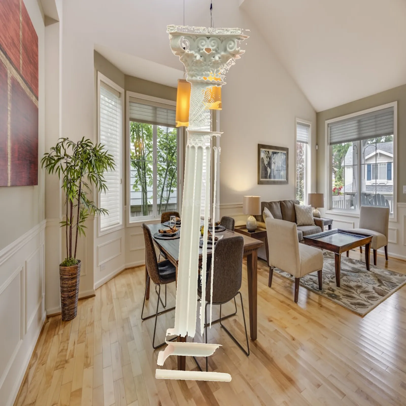 Roman Column Pillar Resin Sculpture Decorative Pedestal Home Ornament Interior Decoration for Party Wedding Table