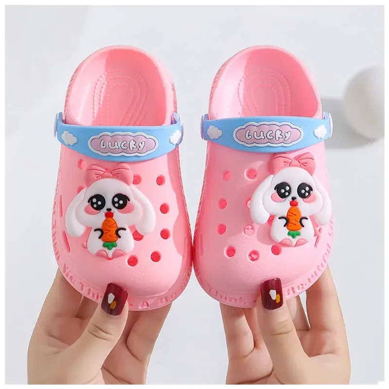 Kids Gardon Sandals Children Cute Cartoon Clogs Shoes Lightweight Soft Baby Slippers Beach Sandals Two Ways Using A0029