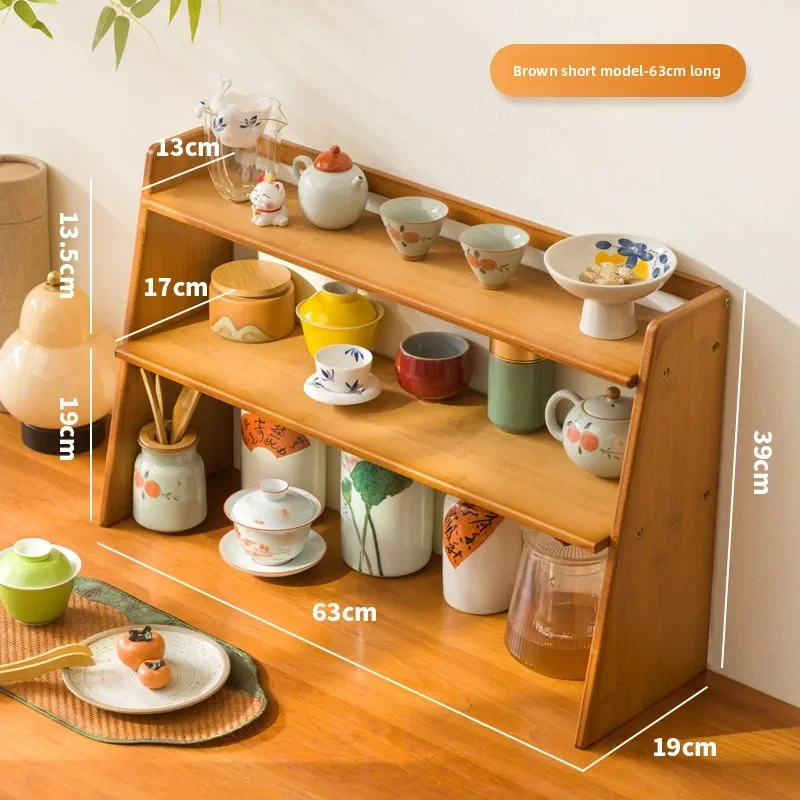 Multi-functional Tea House Tea Set Rack Tea Cup Holder Bogu Rack Chinese Desktop Tea Desktop Storage