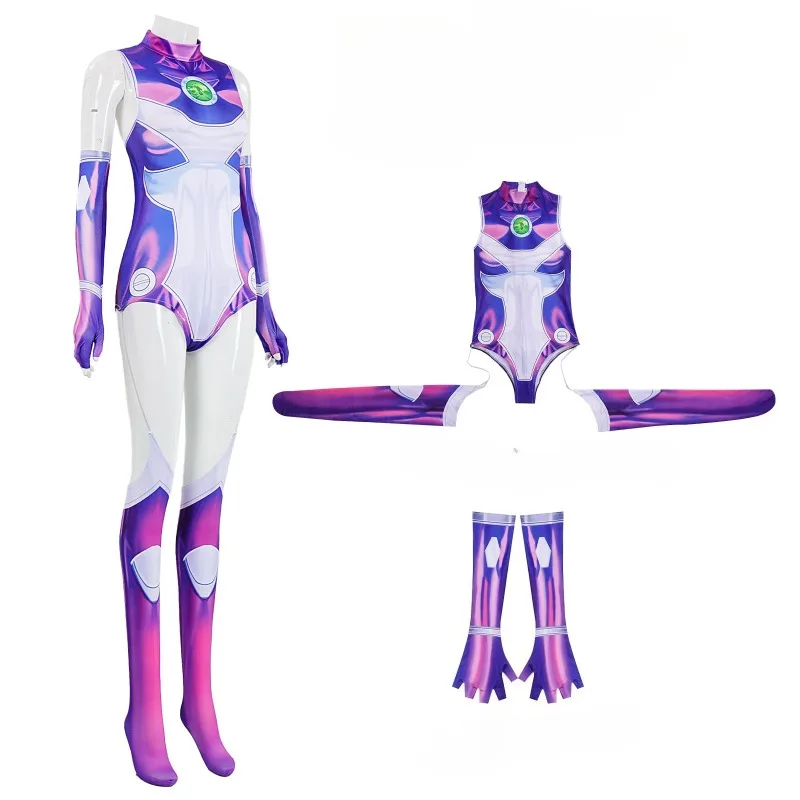 

Anime jumpsuit youth Titan Starfire jumpsuit uniform cosplay costume Halloween costume dance adult and children's costume