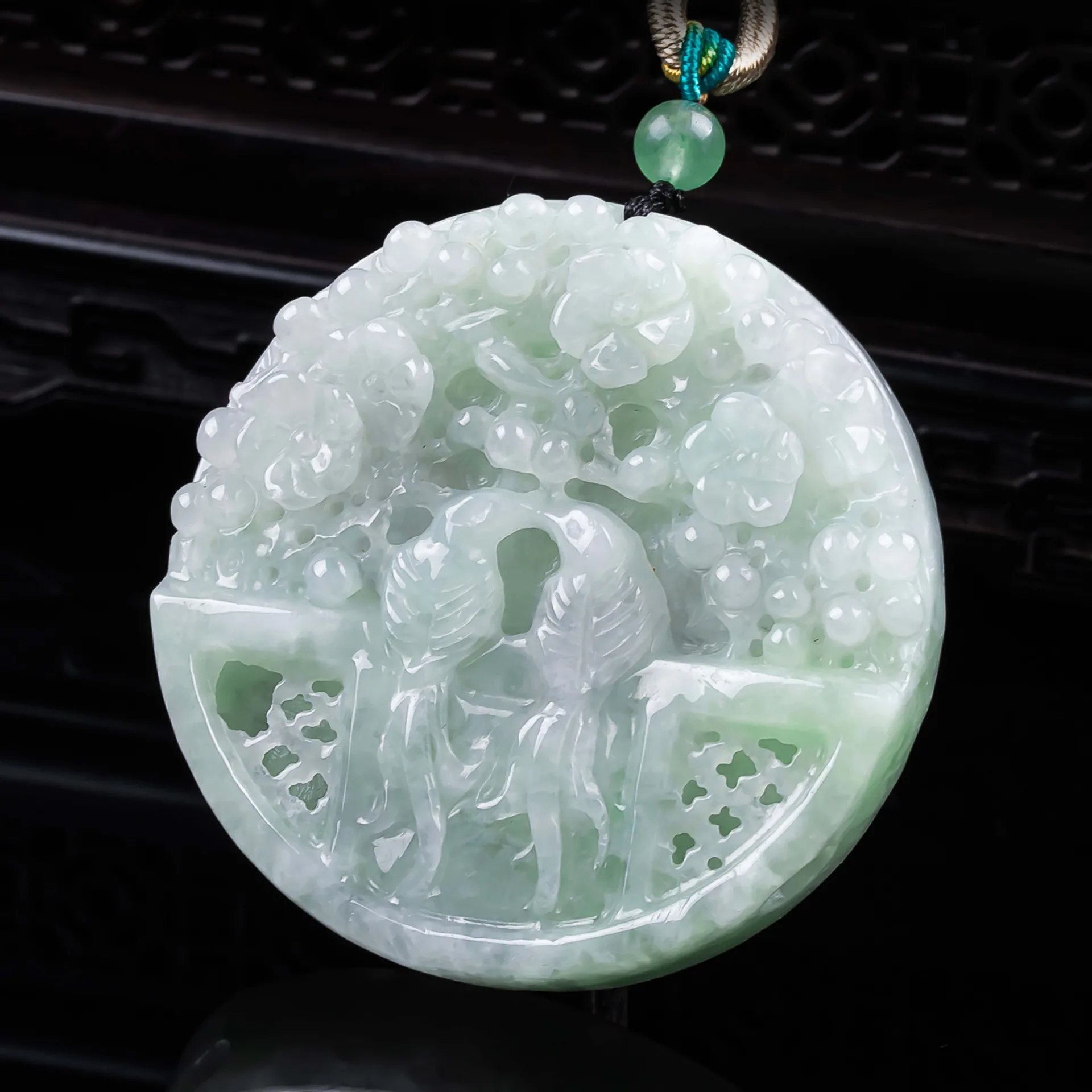 

Natural Burmese Jadeite Flower Pendant Necklace Fashion Real Jade Designer Jewelry Gemstone Talismans Vintage Gifts for Women