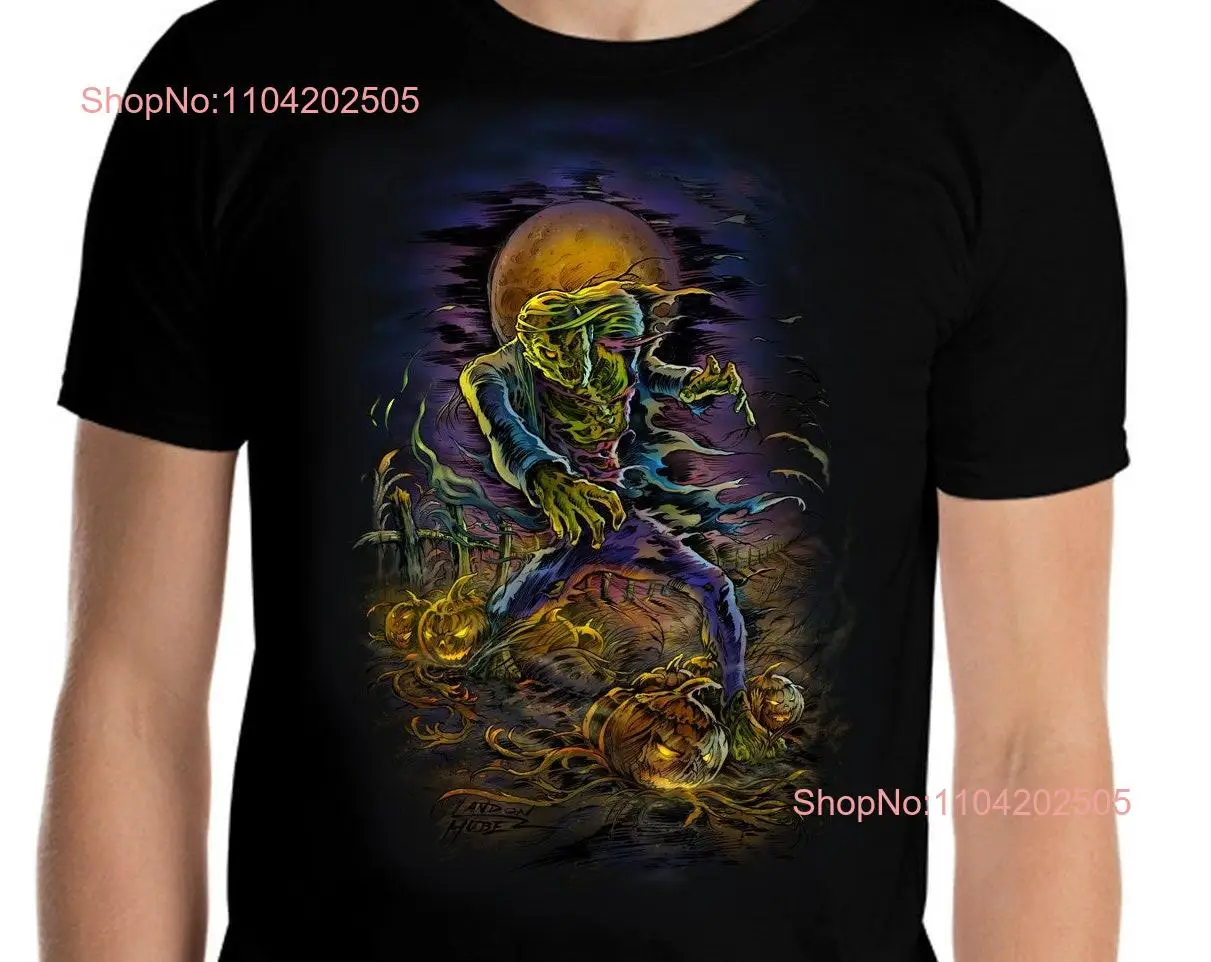 Spooky Creative Halloween T shirt Ghoul With Pumpkins by Landon Huber GifT Cool Art Dark Garment T's