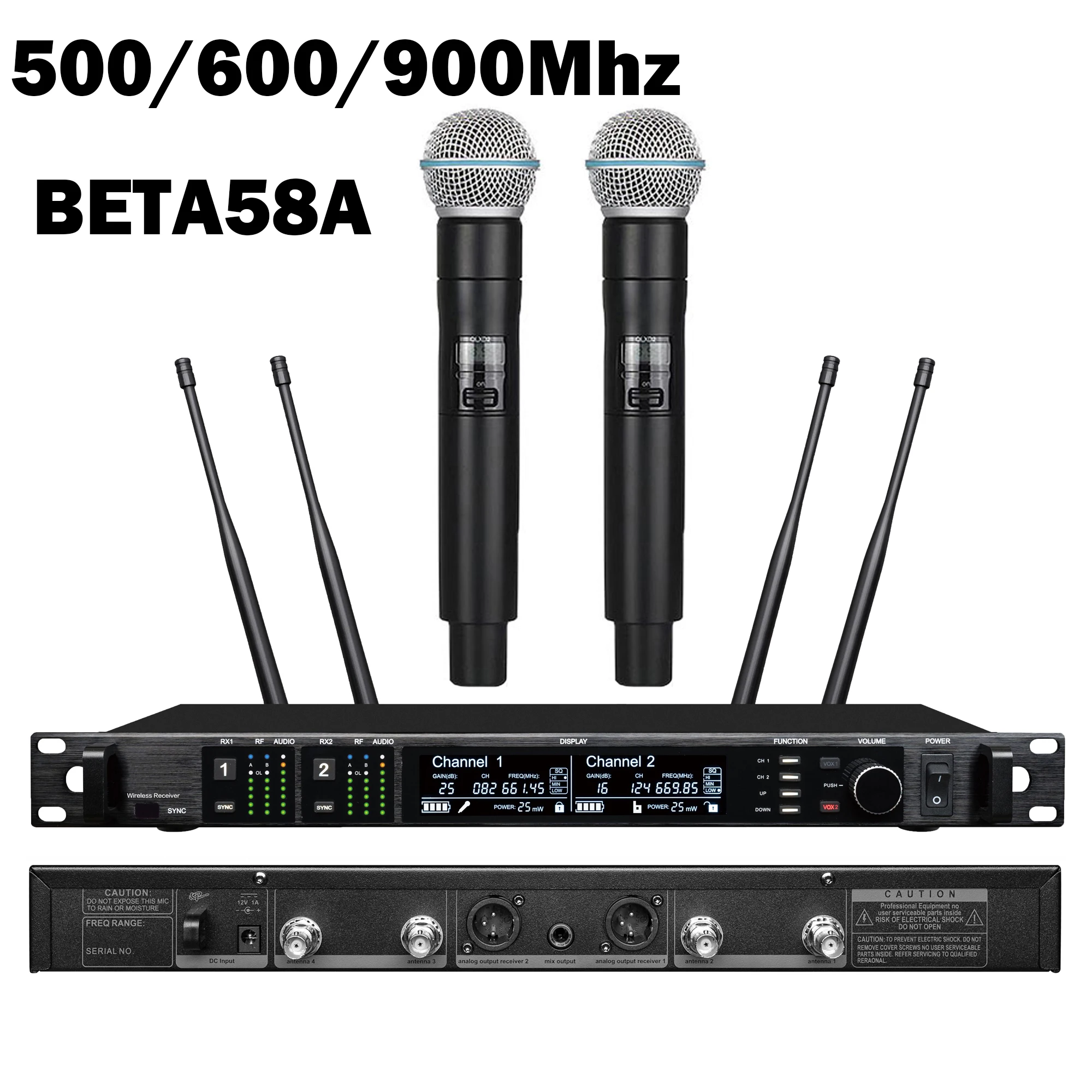 Leicozic SM BETA58 500 600 900 Mhz AD4D KSM11 Dynamische draadloze microfoon Professionele hoofddeksels Microfono voor podiumgebruik / thuis