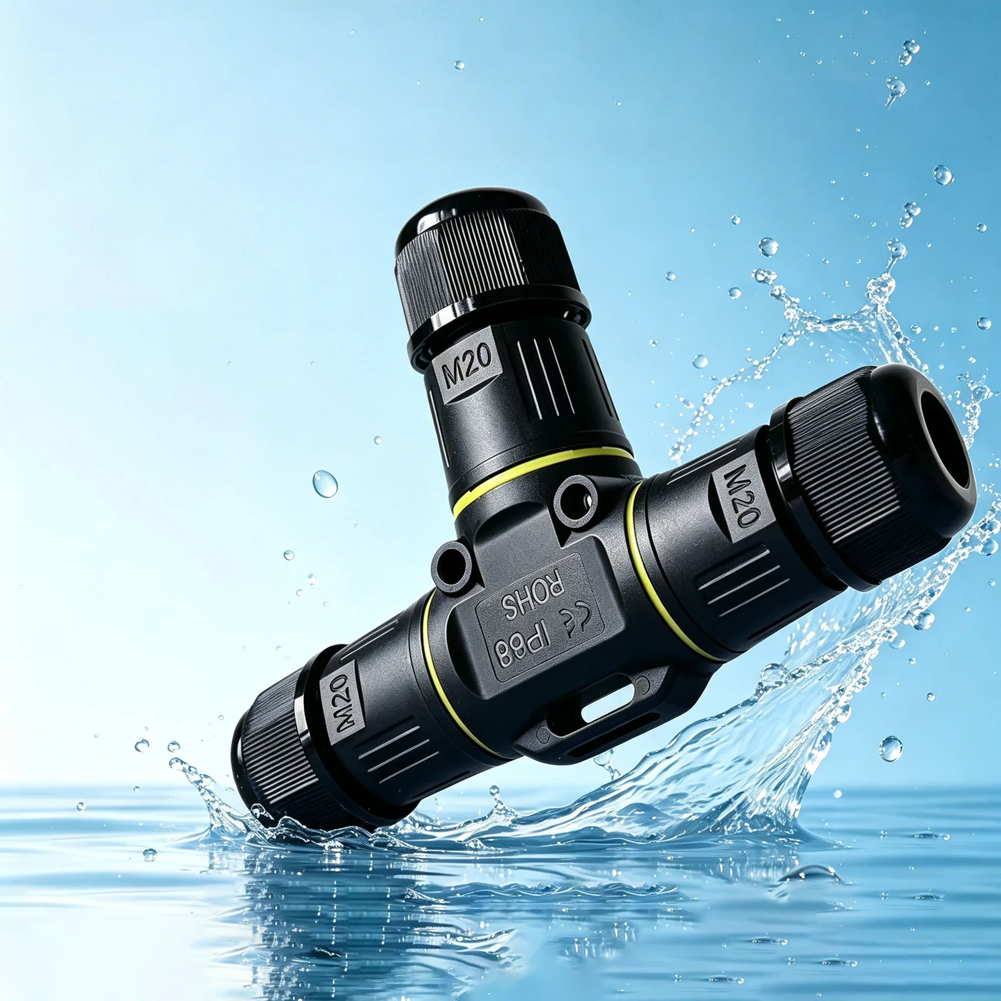 IP68 Cable Waterproof Joint Waterproof Connector Three-Way B