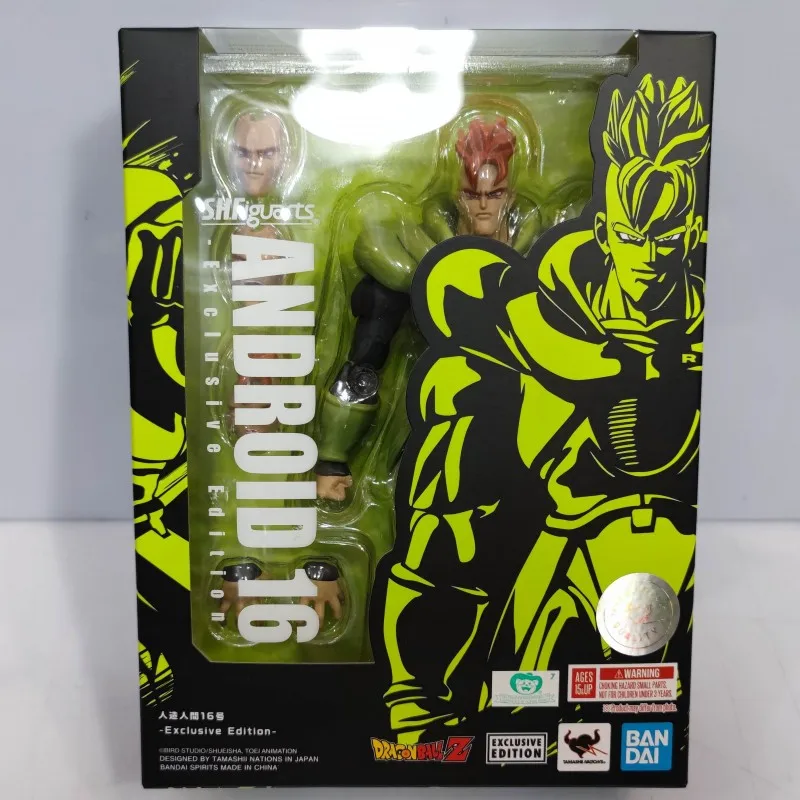 

New S.H.Figuarts Sdcc Dragon Ball Z Android 16 Shf 17.5cm Anime Figure Action Collectible Figurines Model Toys Christmas Gift