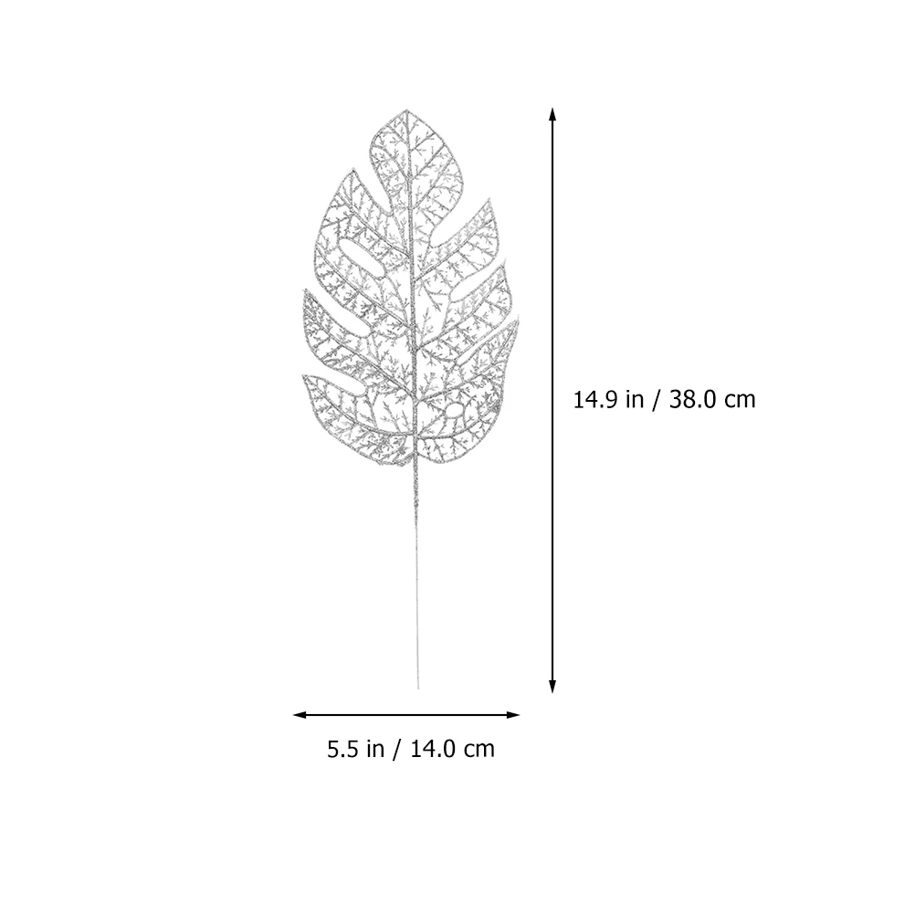 

10 Pcs Monstera Decoration Xmas Flower Ornament Christmas Fake Leaves Decorations Artificial Tree Dining Table Leaf