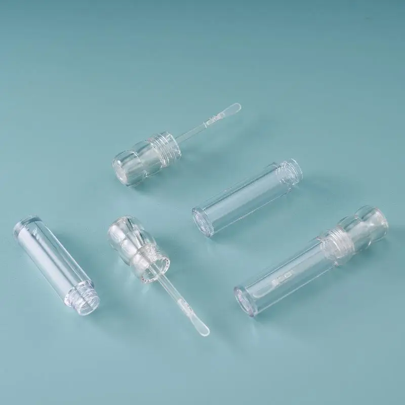 1/5 Stück Runde Kosmetik-Lipgloss-Tube Klare Lippenbalsam-Flasche Nachfüllbar 3ML Leere Transparente Lipgloss-Tuben Mit Silikonbürste – Detail 8