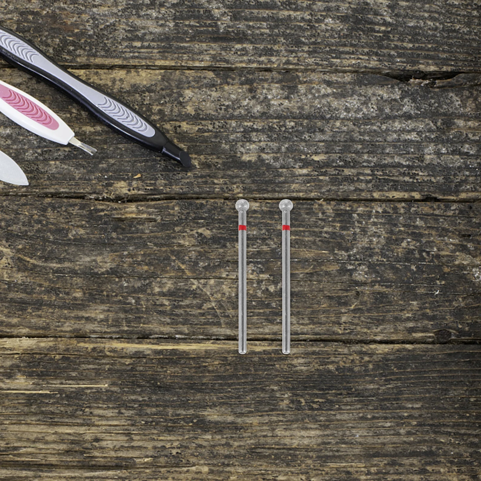 Zestaw 6 szt. frezów do paznokci o drobnej ziarnistości, główka kulista, do usuwania skórek, polerowania, powlekane diamentami, profesjonalne narzędzie do manicure