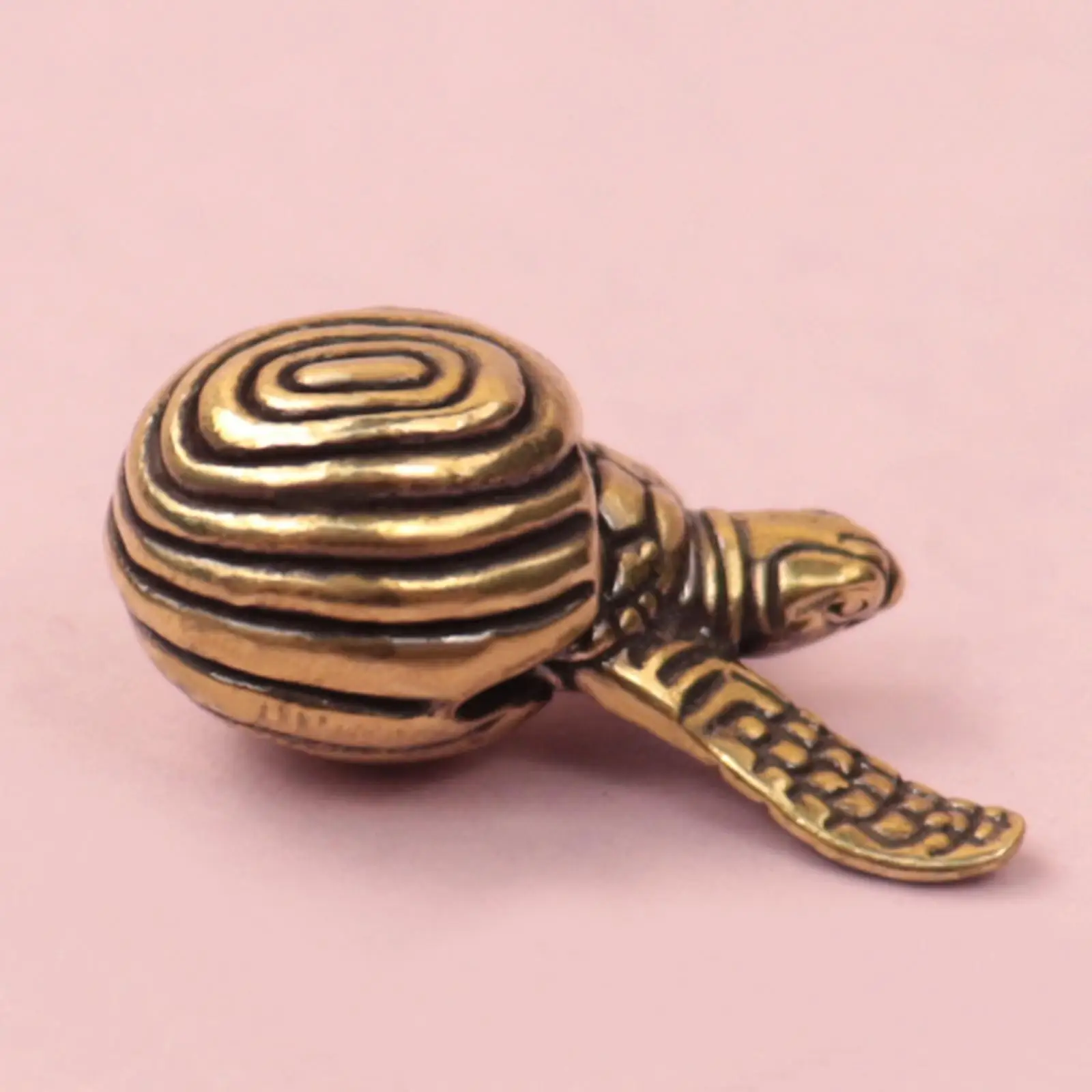 Small Turtle Statue Tea Pet Collectible Decorative Table Centerpieces Brass Ornament for Bedroom Bookshelf Living Room Gift