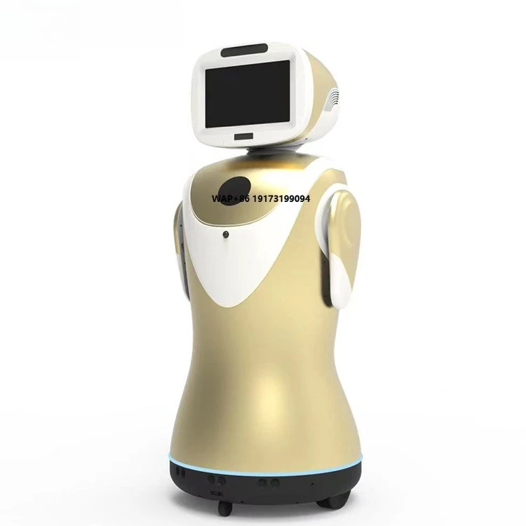 Attractive Cute Futuristic Social Robot Companion Performer Fun and Interactive Commercial Reception Robot