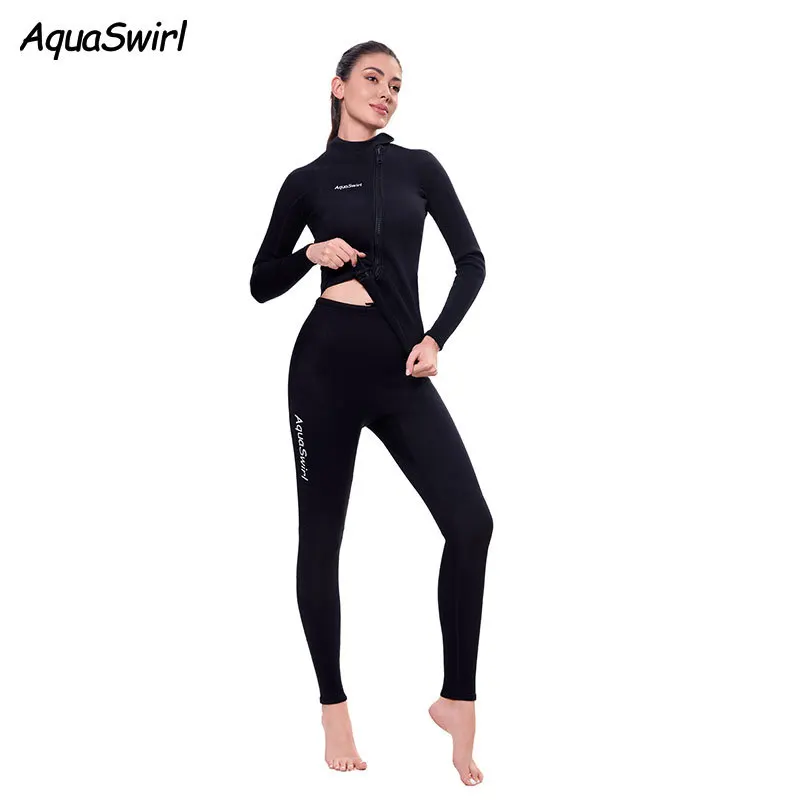 1.5mm Split Neoprene Surfing Suit for Women Long Sleeve Diving Wetsuit Keep Warm Scuba Dive Jacket Swimming Pants Kayaking Suit