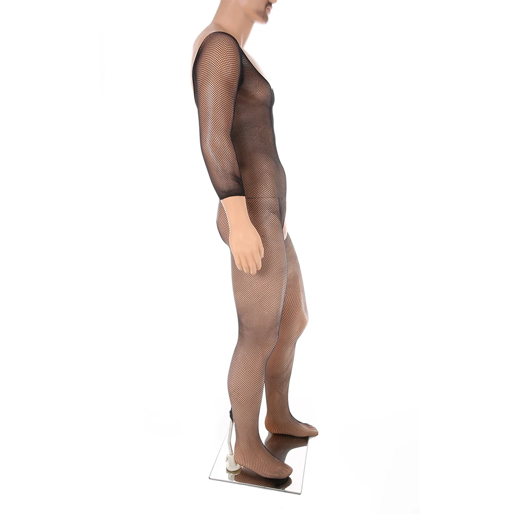 

Men Sexy Fishnet Stocking Open Crotch Free-to-take-off Sexy Adult Costume Bodysuit Hollow Erotic Underwear Lingeries Sexy Hot