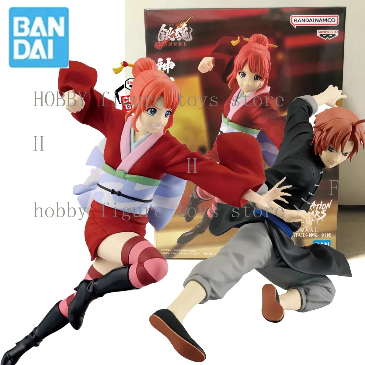 

Bandai Original VIBRATION STARS VShin Gekijouban Gintama Yoshiwara Daienjou Kagura Kamui Anime Action Figures Toys Gifts