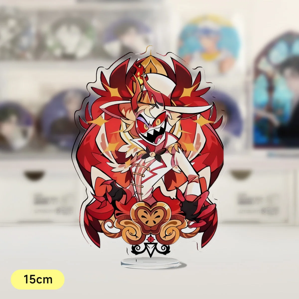 Alastor 3 Vees in piedi Anime portachiavi gioco cartoon portachiavi donna stampa creativa figura modello piatto portachiavi regali acrilici