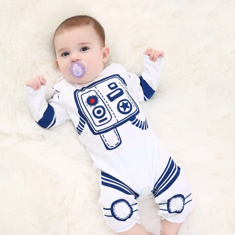 Astronaut Costume for Baby Boy 1 Year Old Toddler Infant Birthday Theme Party Cosplay Space Suit Newborn Photography Bodysuits