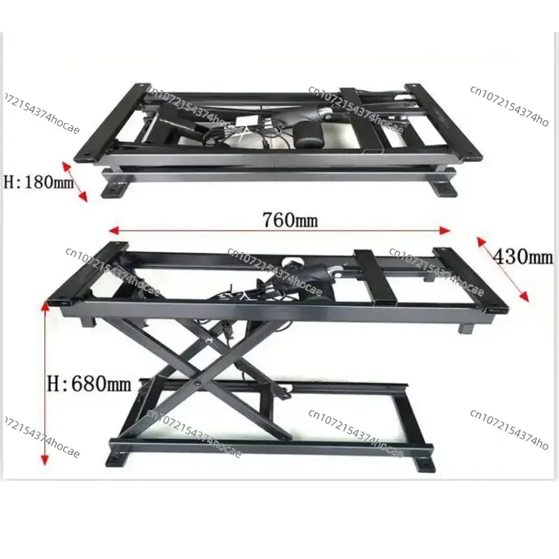 300kg Load‑Bearing 24V Electric Lifting Hardware, Iron Folding Frame with Wired Remote for Multifunctional Lifting Table