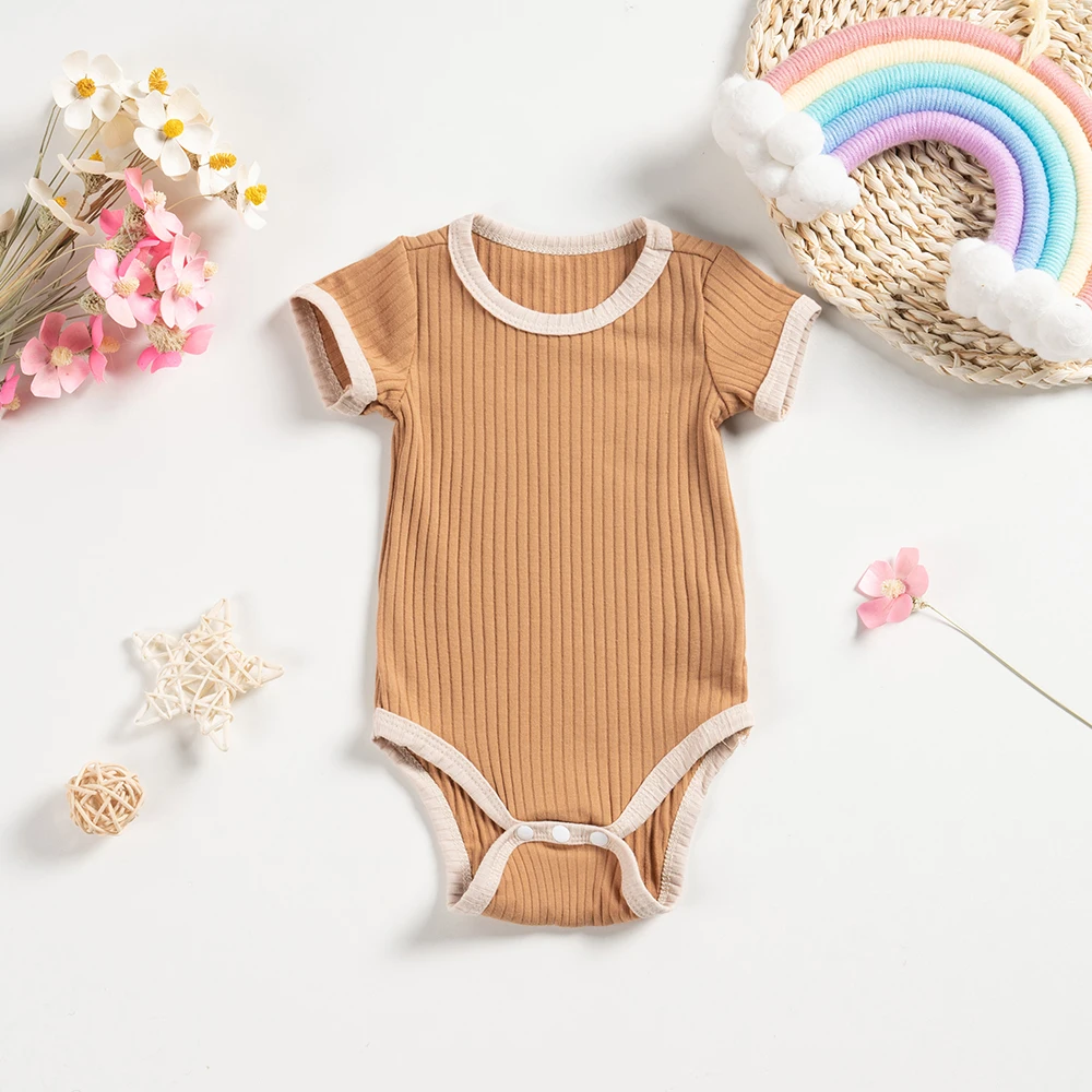 Summer New Triangle Romper 0-24M Baby Solid Colored Fart Wrap Cute and Stylish Baby Clothes Baby Bodysuits Onesie