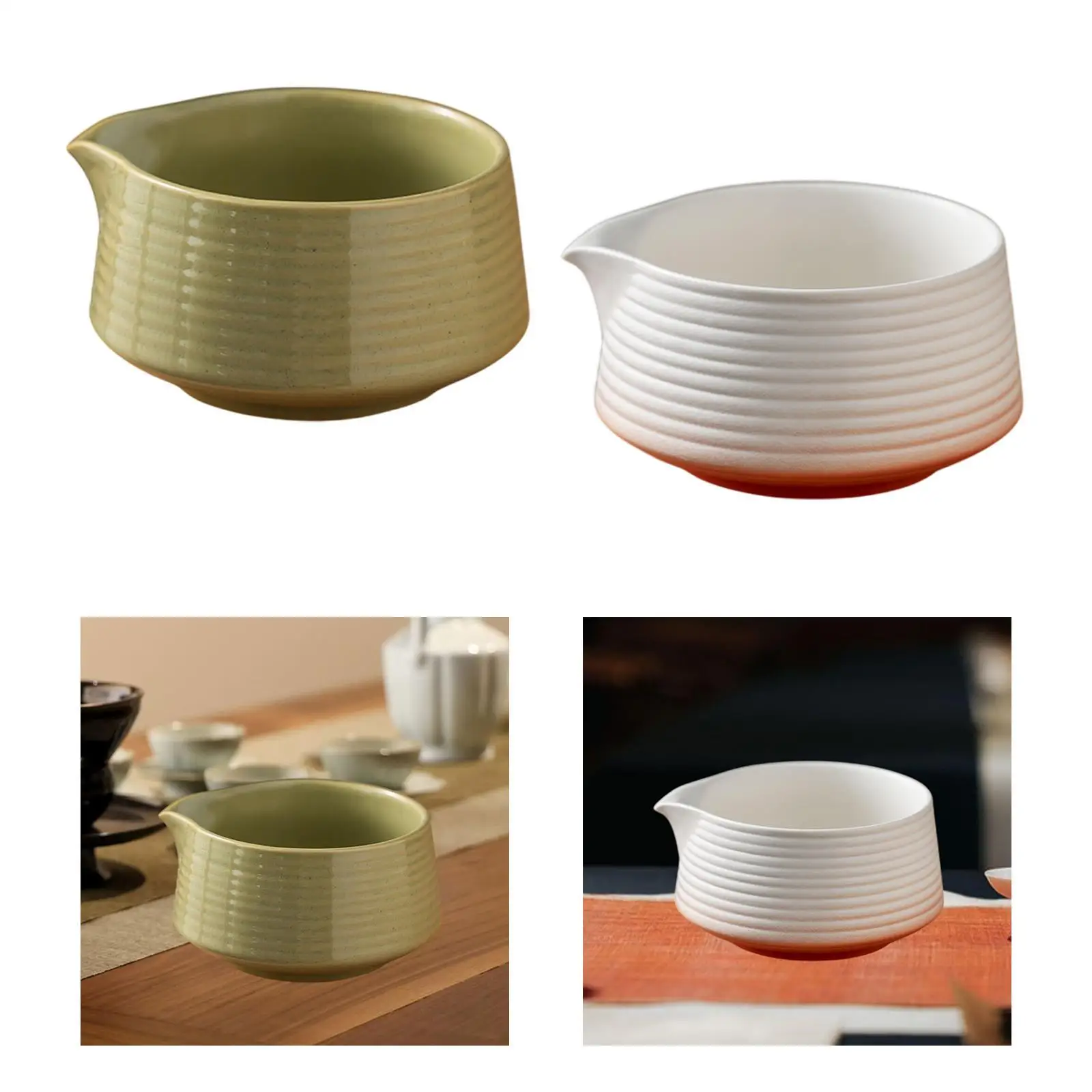 Matcha Bowl with Pour Spout Multifunctional Tea Making Tool Ceramic Bowl for Restaurant Kitchen Home Dining Room Tea Lovers