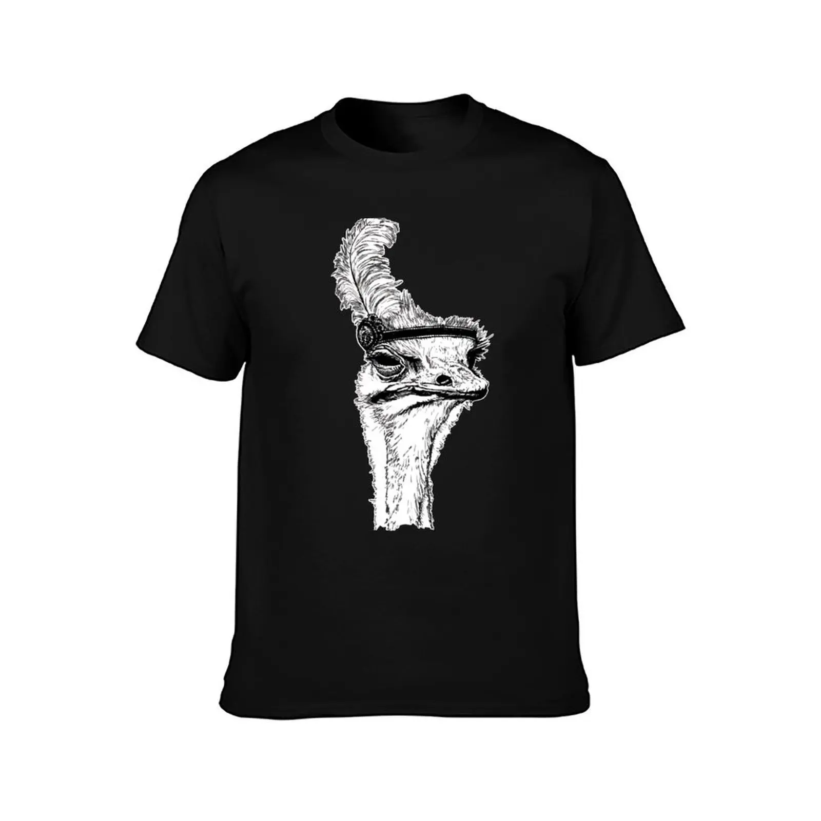 Sassy Ostrich T-Shirt Summer Casual Cotton Tee Oversized Streetwear Tops Vintage Graphic Print Loose Fit Short Sleeve