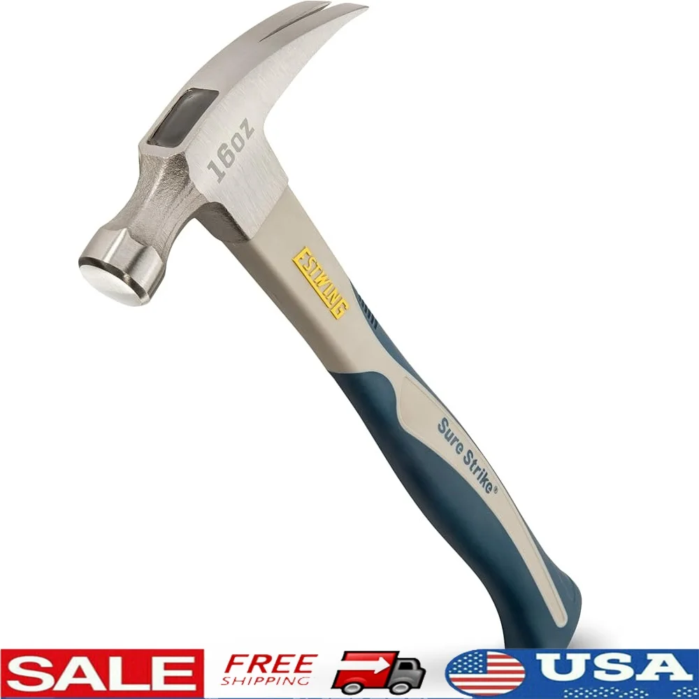 

16 oz Rip Claw Hammer Forged Steel Head Carbon Fiber Handle No Slip Grip Versatile Tool Prying Nails Demolition