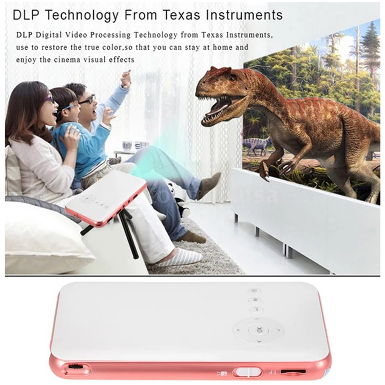 DLP Series DL-S6 Mini Movie Video Projector Mini Android Portable Projector LED Lamp Built-in Speaker Android 7.1 Mini Projector