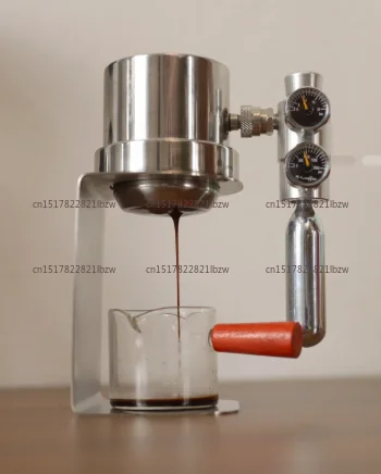 304 Stainless Steel Micro-flaw Pneumatic Coffee Machine Espresso Instead of Mocha Pot 9bar High Pressure Extraction