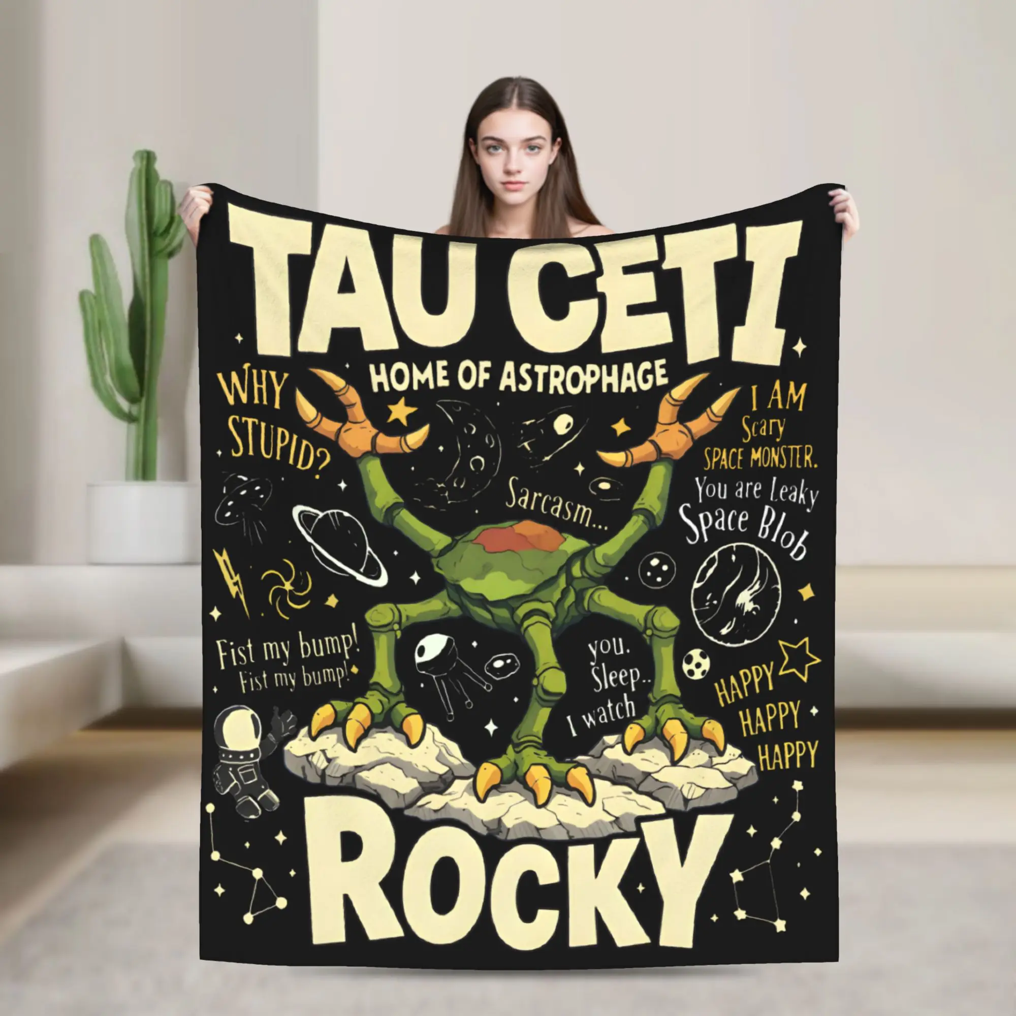 Rockys Project Hail Mary Space Monster Blankets Fleece Summer Air Conditioning  Breathable Throw Blankets for Bedding Car Throws