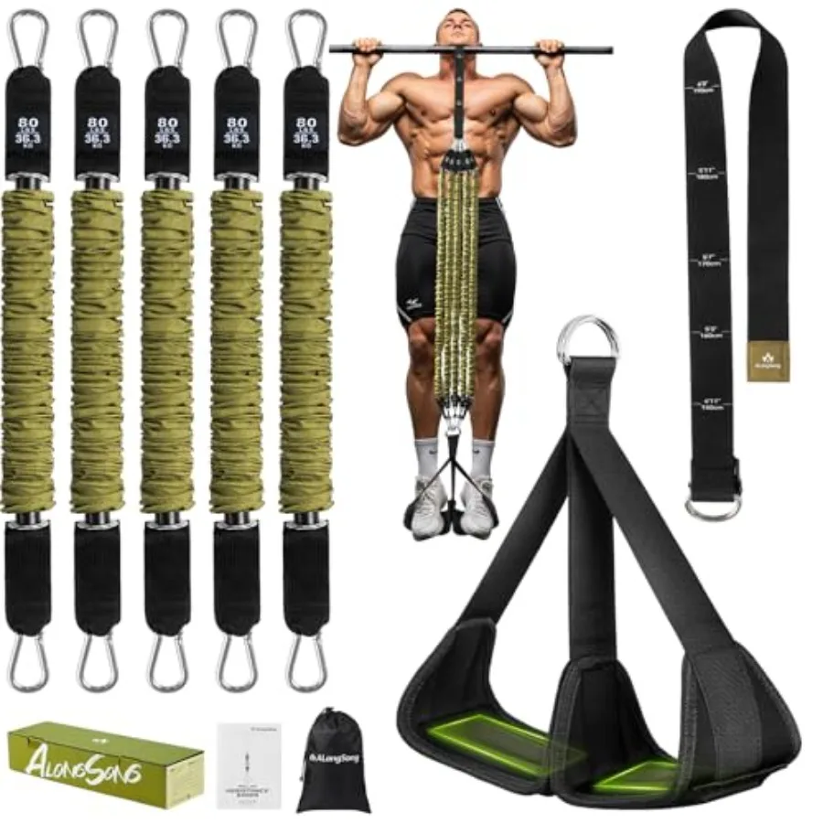 

Эспандеры для подтягиваний с педалью-подставкой для ног - Усовершенствованные усиленные эспандеры с регулируемым весом/высотой, нагрузка до 80 фунтов