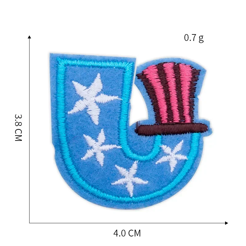 Wholesale Lovely 26pc Iron on Letters Patches for Clothing Embroidery Appliques Stripes Clothes Sticker Badge Sewing Accessories