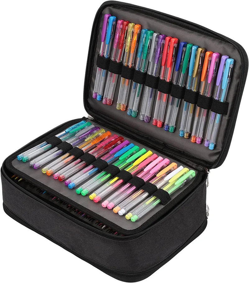 Trousse à crayons de grande capacité pour le stockage de divers crayons de couleur, outils de peinture de stylo d'interconnexion, sacs de papeterie de peinture d'art, 300 pièces