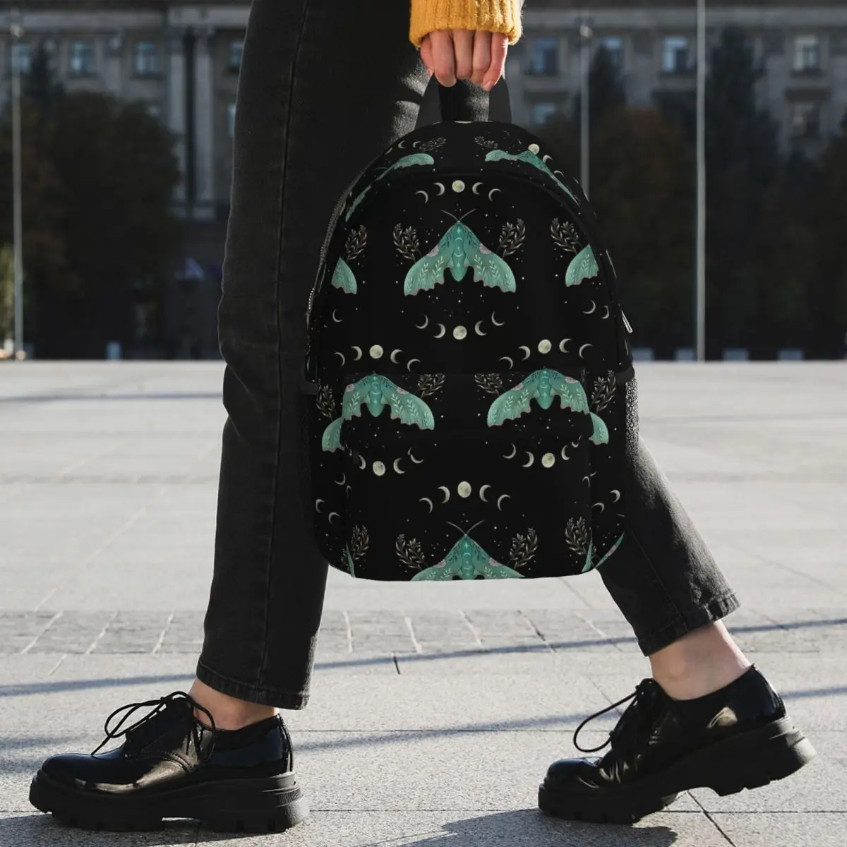 Luna And Moth Backpack Student BookBag Men Women School Bag Computer Shoulder Bags