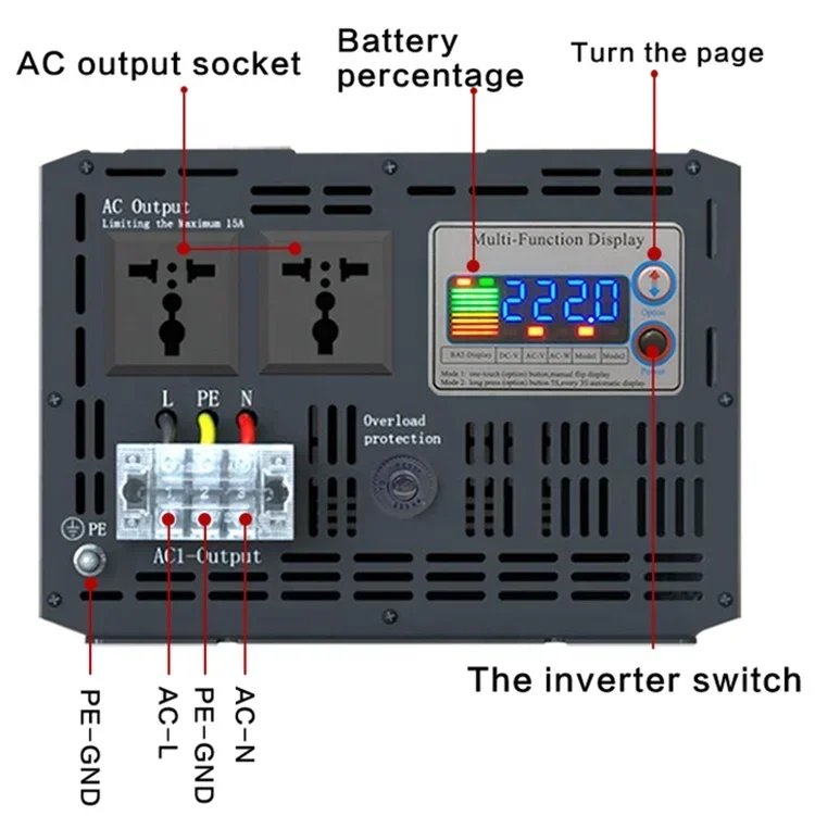 Manufacture inverter dc to ac 50Hz/60Hz 6000w 12000w pure sine wave inverter with multi protections for off grid inverter 3