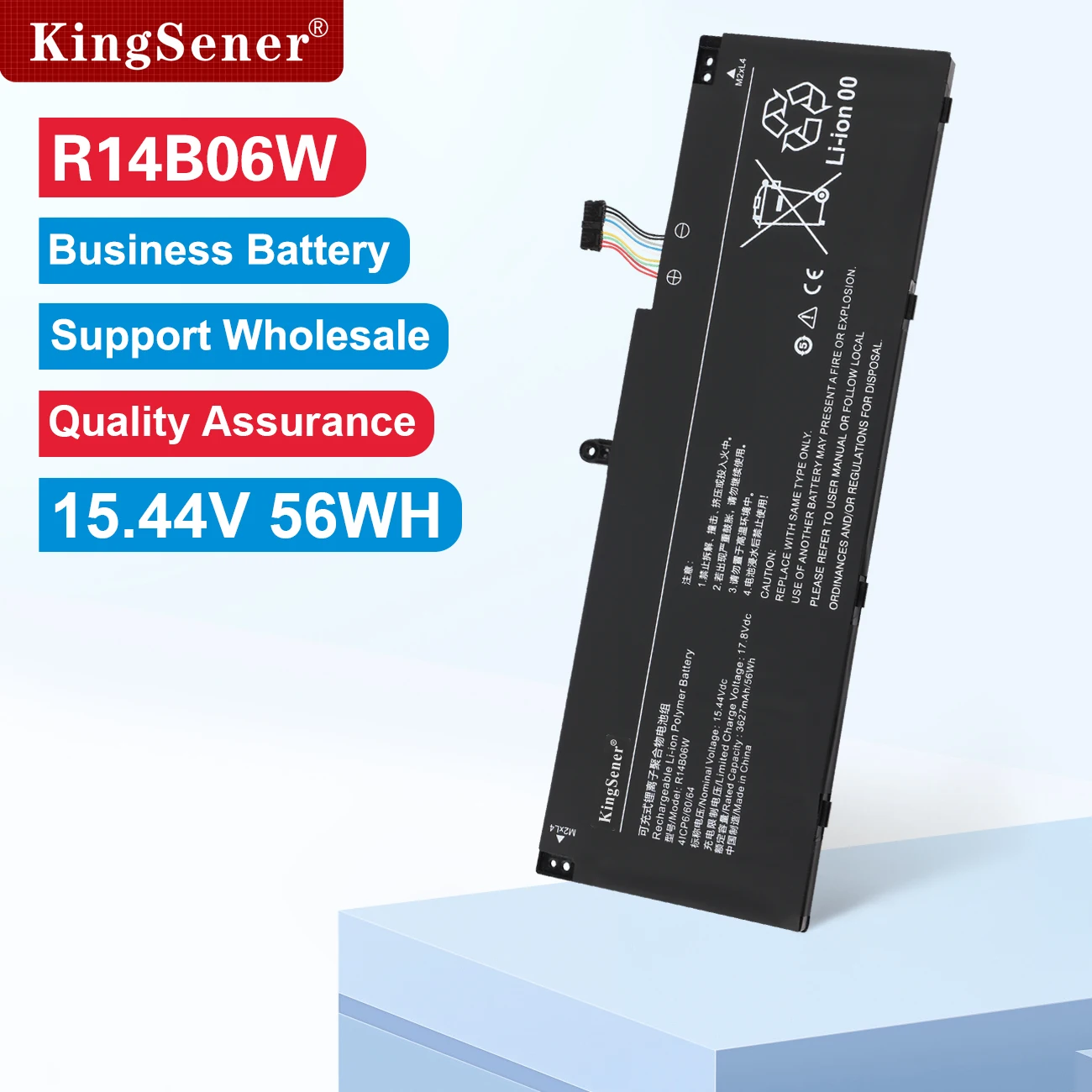 KingSener R14B06W Battery For Xiaomi RedmiBook Pro 14 2022 XMA2008-AD XMA2008-DL RMA2201-AG J7265 RMA2201/2203 AG 15.44V 3627mAh