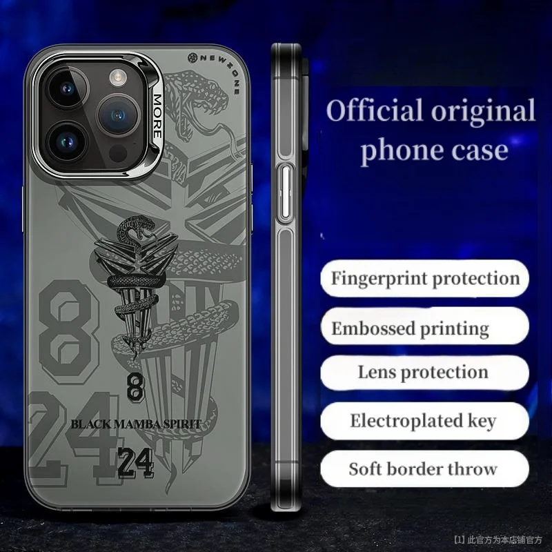 Original Mamba electroplated mobile phone case for iPhone 13 Pro Max 15 Pro 14 Plus 12 X XS Max XR 11 Pro