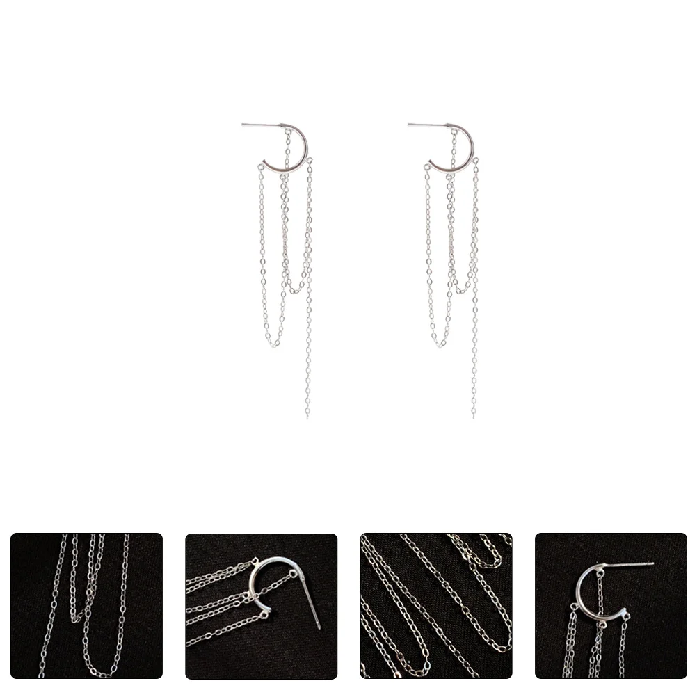 

Trendy Copper Long Tassel Tassel Ear Jewelries All match Lady Accessories Photography Props Fashion Design Charm St Out