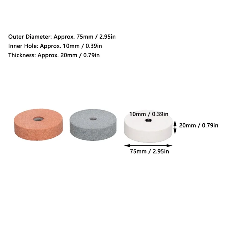 3Pcs Grinding Wheel Grinder Polisher Polishing Tool Set Kit For Metal Ceramic Wood