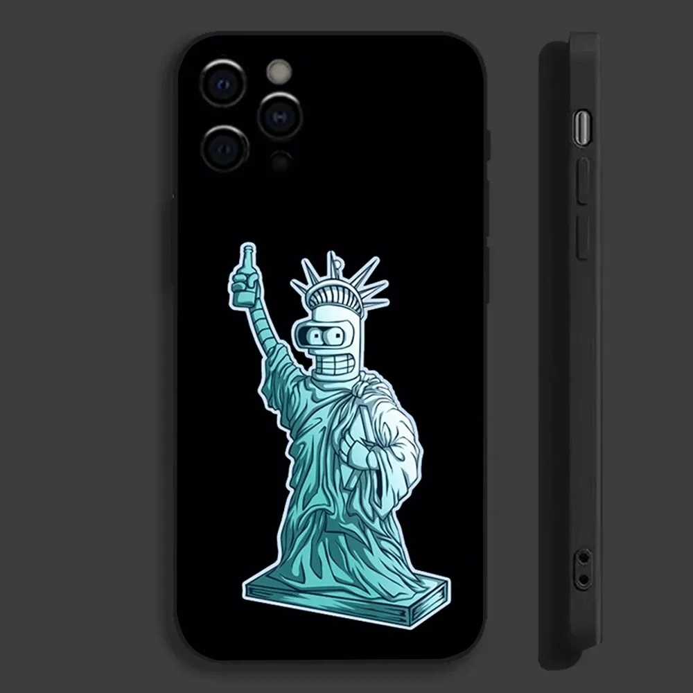 F-Futurama Anime B-Bender Phone Case For Apple iPhone 15,14,13,12,11,Pro,X,XS,Max,XR,Plus,Mini Soft Black Cover