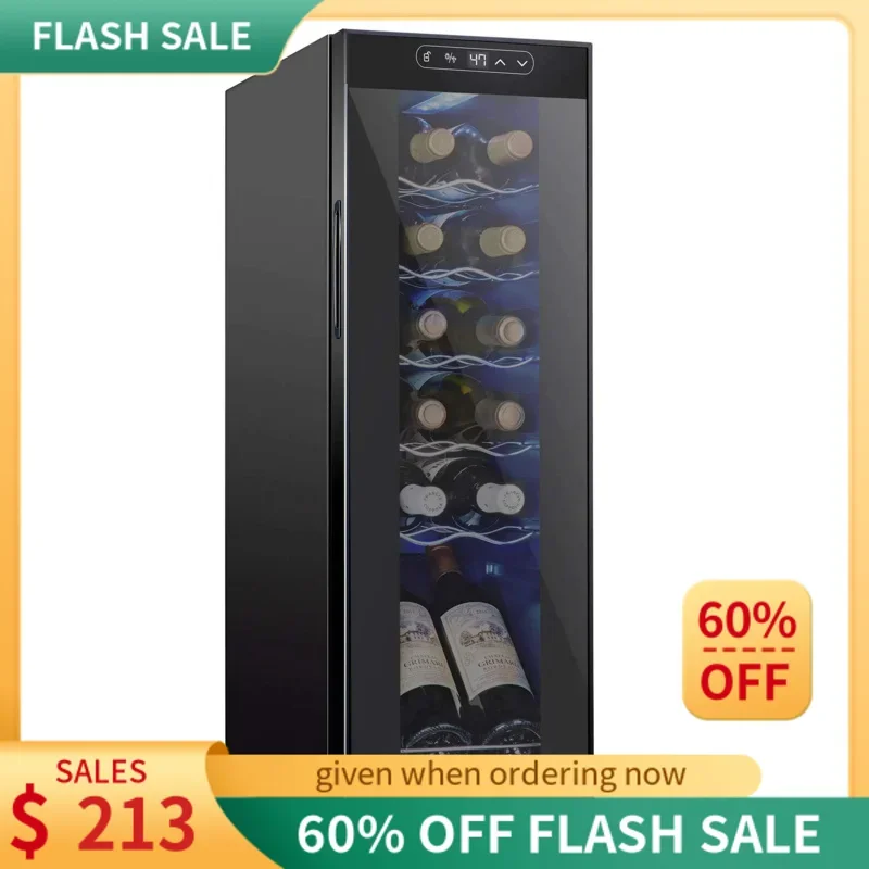 

Tasters Compressor Wine Cooler Refrigerator w/Lock | Large Freestanding Wine Cellar | Digital Temperature Control Wine Fridge