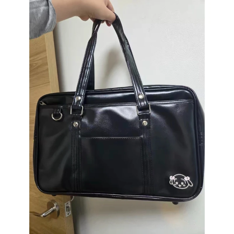 Hot Chiikawa Usagi JK Uniform Handbag Thick Wear Resistant Material Embroidered Pattern Large Capacity For Travel Business Trips