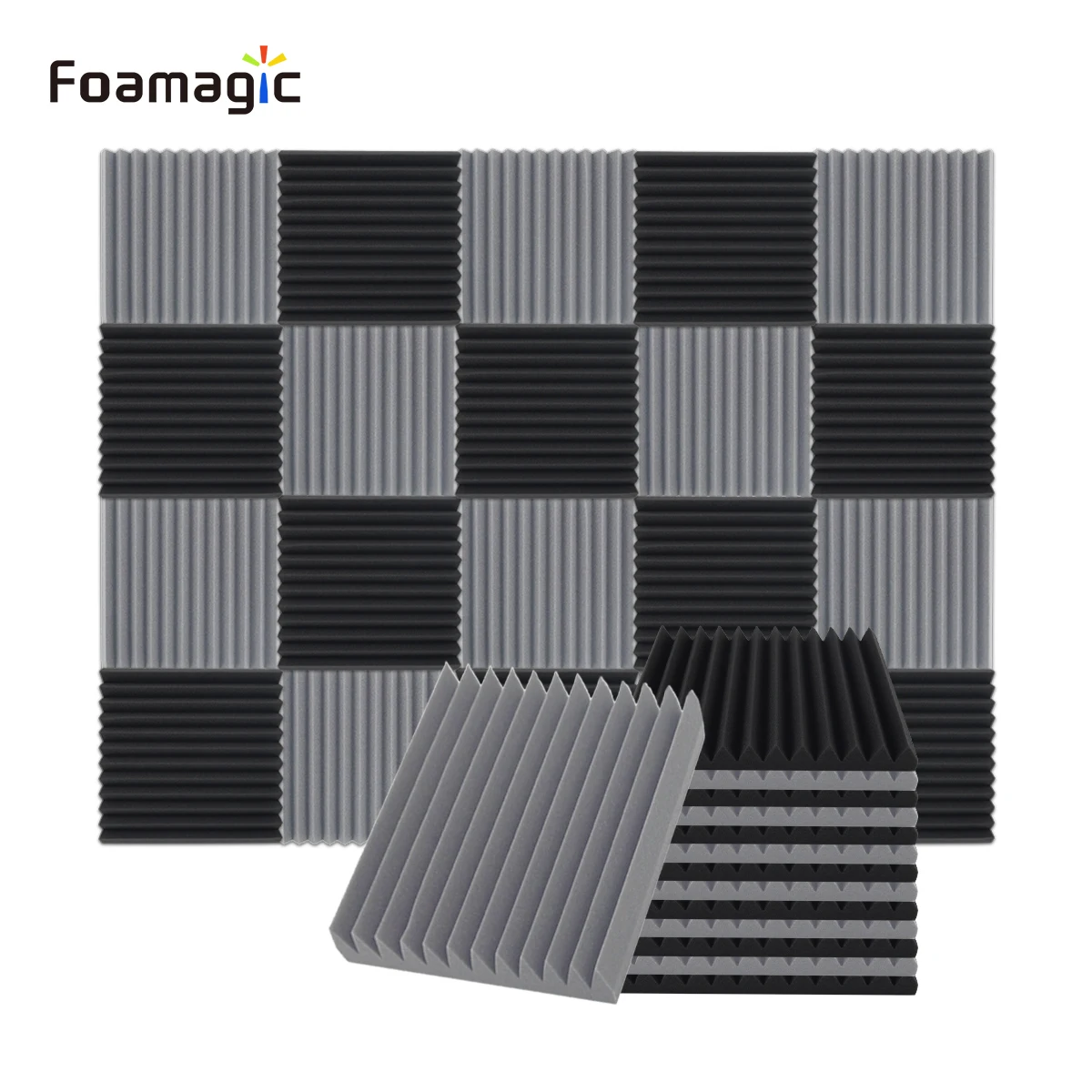 Modern Design Acoustic Foam Wall Panels 30x30x2.5 cm 24/48pcs  Studio Room Absorption Wedge Tile foam