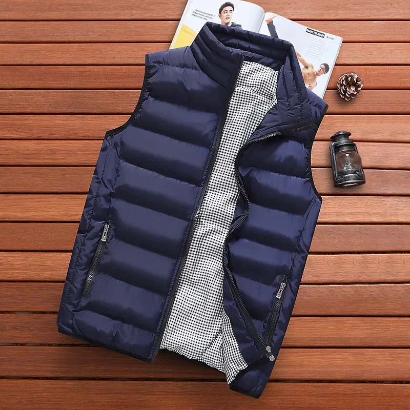 Winter Men Clothing Vest Jacket Mens New Autumn Warm Sleeveless Jacket Casual Waistcoat Male Vest Clothes Top Outerwear